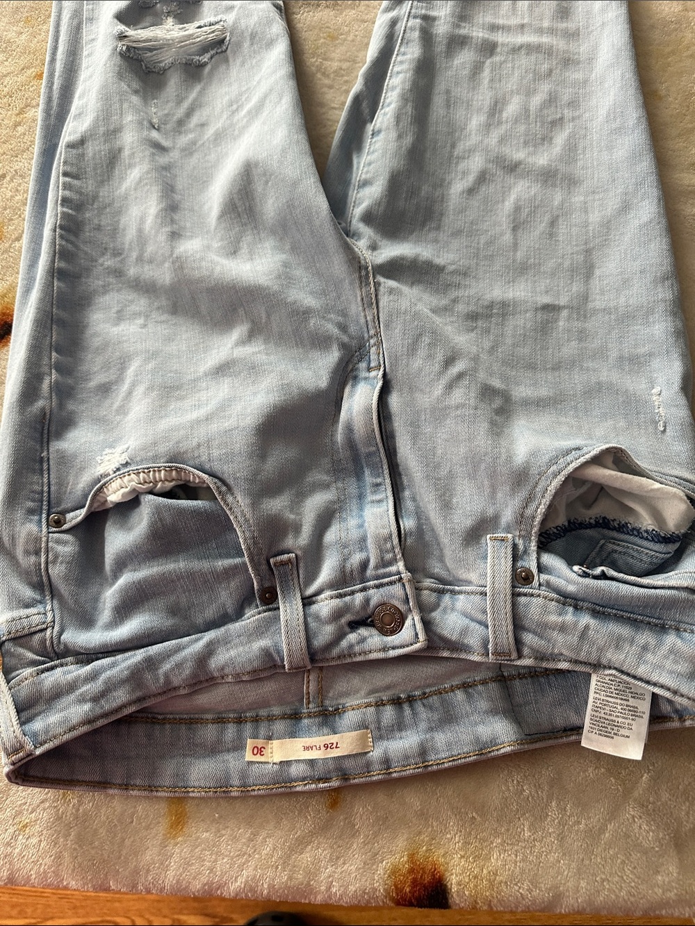 Levi's Light Blue Wide Leg Flare Jeans